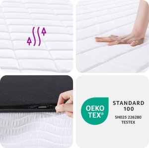 vidaXL Materac piankowy, średnio miękki, 100x200 cm 8