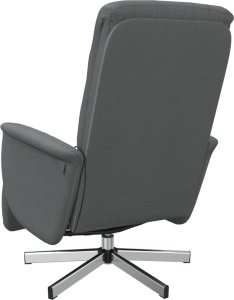 vidaXL Rozkładany fotel z podnóżkiem, ciemnoszary, tkanina 5