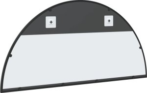 vidaXL Lustro ścienne, czarne, 100x50 cm, zakończone łukiem, żelazo 5