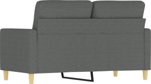 vidaXL Sofa 2-osobowa, ciemnoszara, 120 cm, tapicerowana tkaniną 5