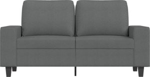 vidaXL Sofa 2-osobowa, ciemnoszara, 120 cm, tapicerowana tkaniną 3