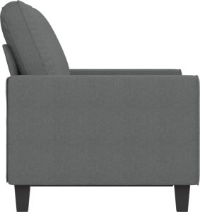 vidaXL Sofa 2-osobowa, ciemnoszara, 120 cm, tapicerowana tkaniną 4