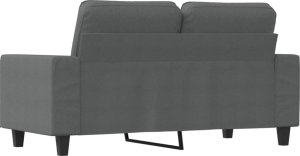 vidaXL Sofa 2-osobowa, ciemnoszara, 120 cm, tapicerowana tkaniną 5