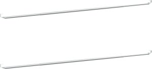 vidaXL Karnisze, 2 szt., biało-srebrne, 90-130 cm, aluminium 2