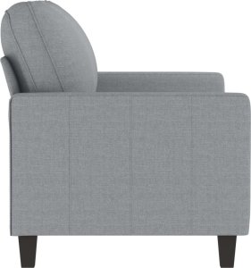 vidaXL Sofa 2-osobowa, jasnoszara, 120 cm, tapicerowana tkaniną 4