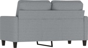 vidaXL Sofa 2-osobowa, jasnoszara, 120 cm, tapicerowana tkaniną 5