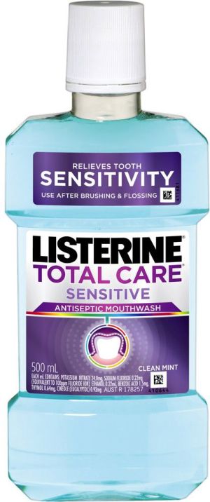 Listerine  Mouthwash Total Care Sensitive Płyn do płukania jamy ustnej 500ml 1