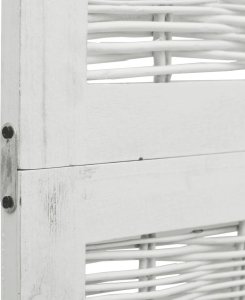 vidaXL vidaXL Parawan pokojowy, 4-panelowy, biały, lite drewno paulowni 6