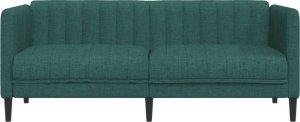vidaXL vidaXL Sofa 2-osobowa, ciemnozielona, tapicerowana tkaniną 4