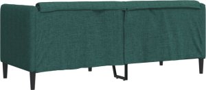 vidaXL vidaXL Sofa 2-osobowa, ciemnozielona, tapicerowana tkaniną 6
