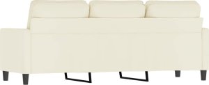 vidaXL Sofa 3-osobowa, kremowy, 180 cm, tapicerowana aksamitem 5