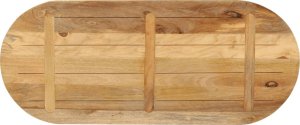 vidaXL Blat stołu, 100x40x2,5 cm, owalny, surowe drewno mango 5