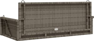 vidaXL vidaXL Ławka bujana, szara, 119x56x48 cm, polirattan 6