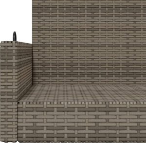 vidaXL vidaXL Ławka bujana, szara, 119x56x48 cm, polirattan 8