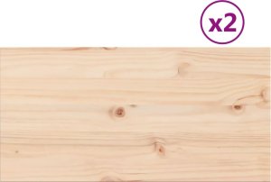 Drewutnia vidaXL Blaty do stołu, 2 szt., 80x40x1,7 cm, prostokątne, sosnowe 2