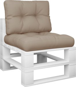 vidaXL Poduszki na sofę z palet, 2 szt., kolor taupe, tkanina 3