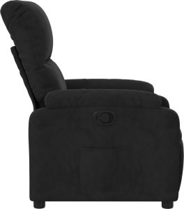 vidaXL Rozkładany fotel, czarny, obity mikrofibrą 6