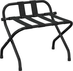 vidaXL vidaXL Stojak bagażowy z oparciem, czarny, 56x39x52 cm 2