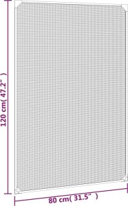 vidaXL vidaXL Magnetyczna moskitiera okienna, antracytowa, 80x120 cm 8