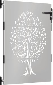 vidaXL vidaXL Furtka ogrodowa, 85x150 cm, stal kortenowska, motyw drzewa 3