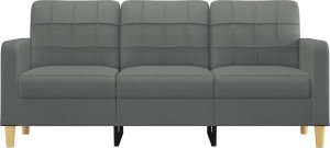 vidaXL Sofa 3-osobowa, ciemnoszara, 180 cm, tapicerowana tkaniną 3
