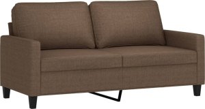 vidaXL vidaXL Sofa 2-osobowa, brązowa, 140 cm, tapicerowana tkaniną 2
