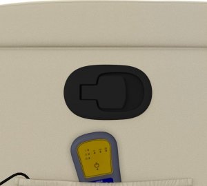 vidaXL vidaXL Rozkładany fotel masujący, kremowe, sztuczna skóra 10