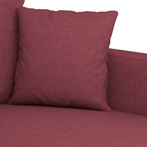 vidaXL vidaXL 3-częściowy komplet wypoczynkowy, obity tkaniną, winna czerwień 6