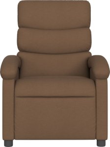 vidaXL vidaXL Rozkładany fotel masujący, elektryczny, brązowy, tkanina 9