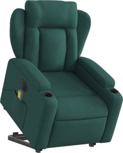 vidaXL vidaXL Podnoszony fotel masujący, elektryczny, rozkładany, zielony 3