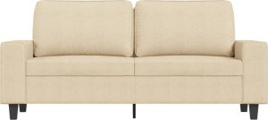vidaXL vidaXL 2-osobowa sofa, kremowa, 140 cm, tapicerowana tkaniną 3