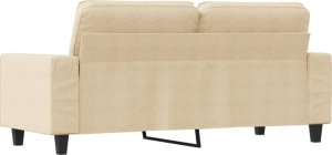 vidaXL vidaXL 2-osobowa sofa, kremowa, 140 cm, tapicerowana tkaniną 5