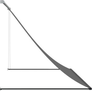 vidaXL Markiza zwijana, antracytowa, 200x150 cm, tkanina i stal 4