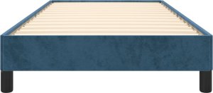 vidaXL Rama łóżka, ciemnoniebieska, 100x200 cm, tapicerowana aksamitem 5