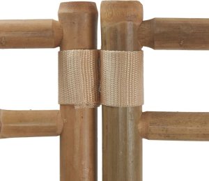 vidaXL Składany parawan 5-panelowy, 200 cm, bambus i płótno 7
