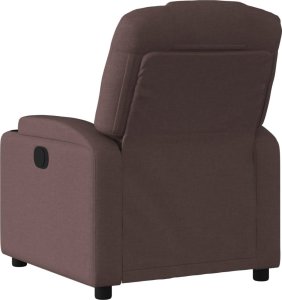vidaXL Fotel rozkładany, ciemnobrązowy, obity tkaniną 5