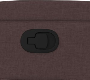 vidaXL Fotel rozkładany, ciemnobrązowy, obity tkaniną 9