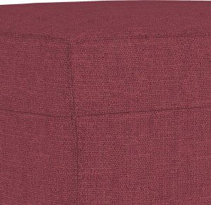 vidaXL Podnóżek, czerwień winna, 70x55x41 cm, tapicerowany tkaniną 5