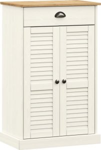 vidaXL Szafka na buty VIGO, biała, 60x35x96 cm, lite drewno sosnowe 2
