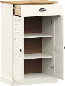 vidaXL Szafka na buty VIGO, biała, 60x35x96 cm, lite drewno sosnowe 5