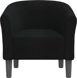 vidaXL Fotel klubowy, czarny, obity tkaniną 3