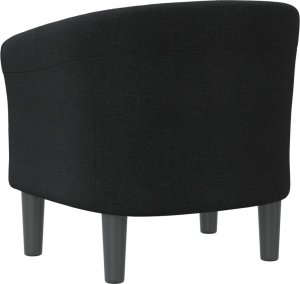 vidaXL Fotel klubowy, czarny, obity tkaniną 5