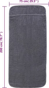 vidaXL Ręczniki plażowe, 2 szt., antracytowe, 75x200 cm, 400 g/m 8