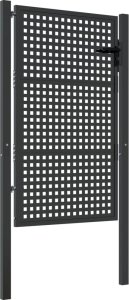 vidaXL Furtka ogrodowa, antracytowa, 105x175 cm, stal 2