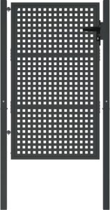 vidaXL Furtka ogrodowa, antracytowa, 105x175 cm, stal 3