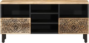 Listwa zasilająca vidaXL Szafka pod telewizor, 100x33x46 cm, lite drewno mango 5