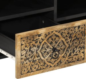 Listwa zasilająca vidaXL Szafka pod telewizor, 100x33x46 cm, lite drewno mango 9