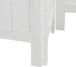 vidaXL Parawan pokojowy, 6-panelowy, biały, lite drewno paulowni 7