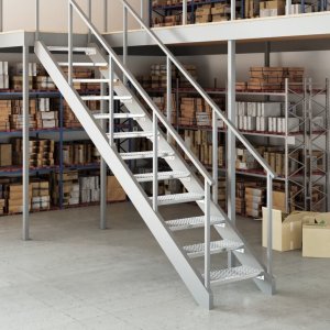 vidaXL Stopień z kraty, 60x24x7 cm, stal galwanizowana 3