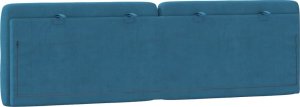 vidaXL vidaXL Poduszka na wezgłowie, niebieska, 160 cm, aksamitna 7